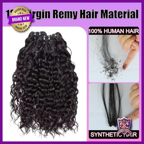 Water Wave Human Hair Bundles 16-20 Inch 100% Human Hair Quick Weave